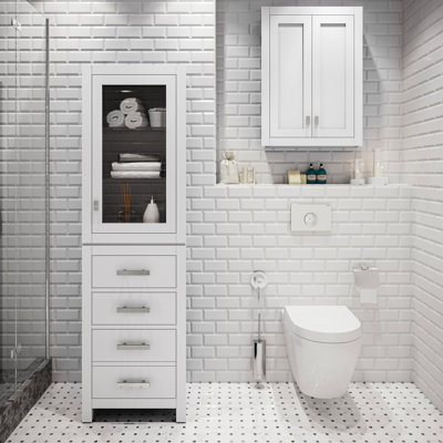 Esita Solid Wood Linen Cabinet
