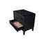 Table de chevet 3 tiroirs avec raccordement, finition grain de poivre, bois massif +, noir, l 28 po x P 17 po x H 26 po, noir