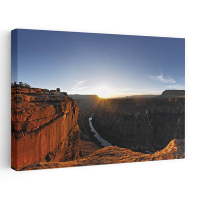 Rivière traversant un canyon, rivière Colorado, parc national du Grand Canyon, Arizona, États-Unis, paysage contemporain abstrait, art naturel