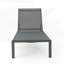 Chaise longue Cape Coral KD grise avec filet respirant et dossier réglable pour un confort extérieur optimal