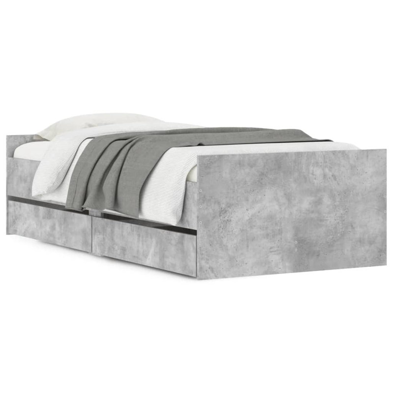 Nyarie Bed, Small Single ( 75 x 190 cm), Concrete Grey