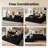 Nathasa Boneless 2 - Piece No Assembly Required Upholstered Sectional, Compression Sleeper Sofa with Pillow, Free Combination Sofa Bed for Home-123086228-123086225