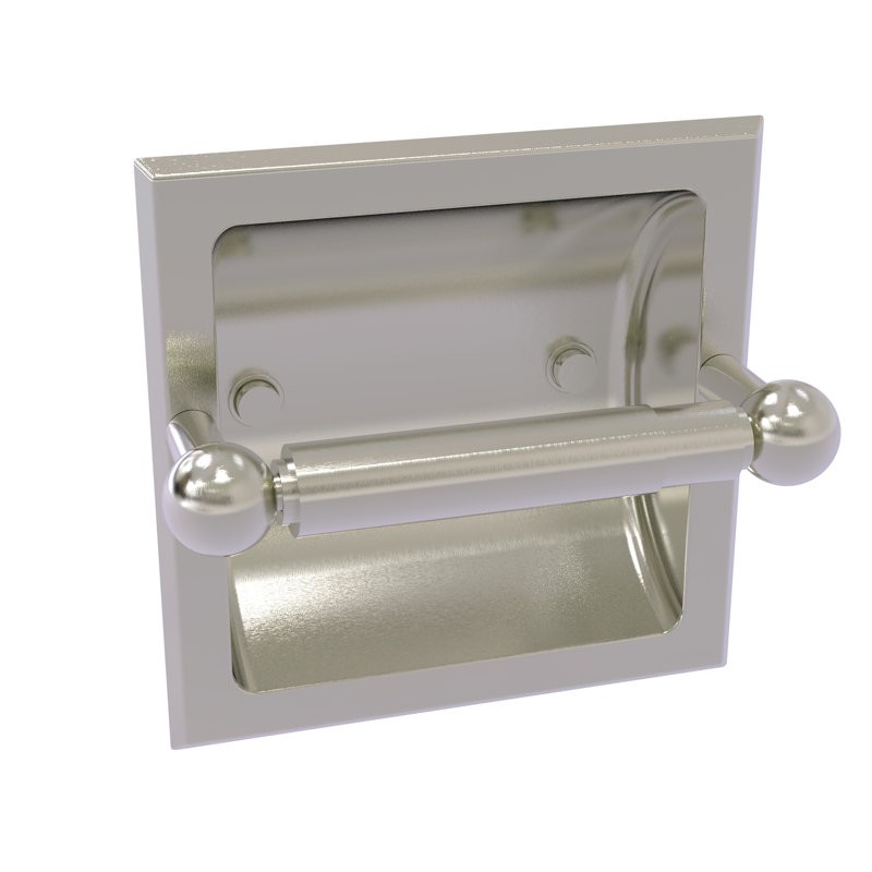 Porte-papier hygiénique encastré Dalston, Nickel satiné