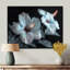 Hibiscus blanc et rose transparent - art mural hibiscus-1207215265-1236775489