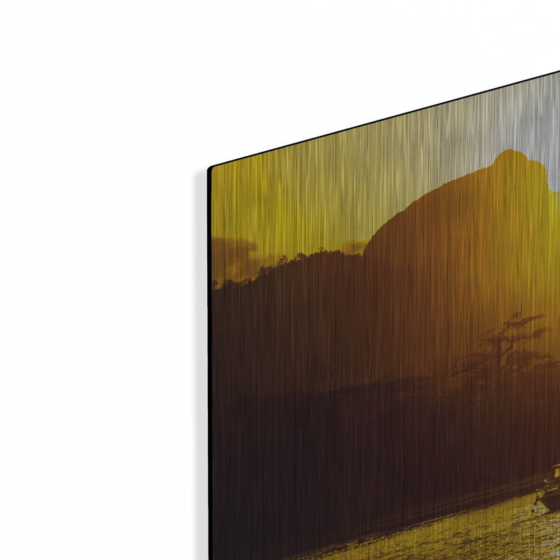  «Golden Seychelles», art mural en métal, H 16 po x l 48 po