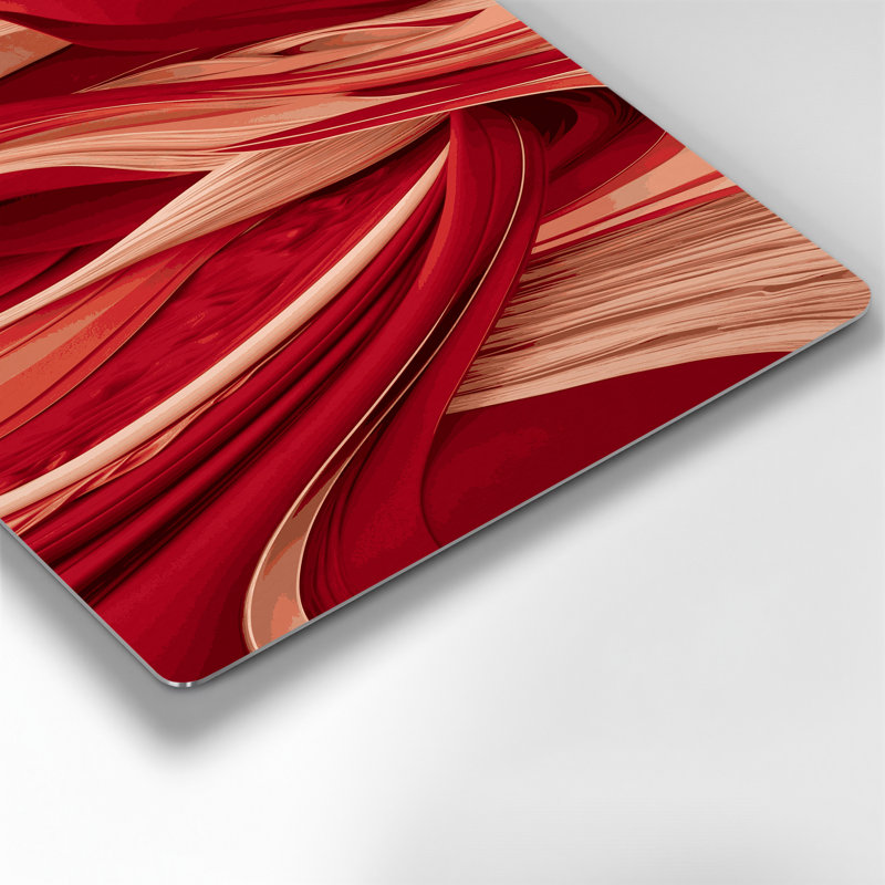 «Abstract Landscape 17», art mural en métal rouge, H 20 po x l 24 po