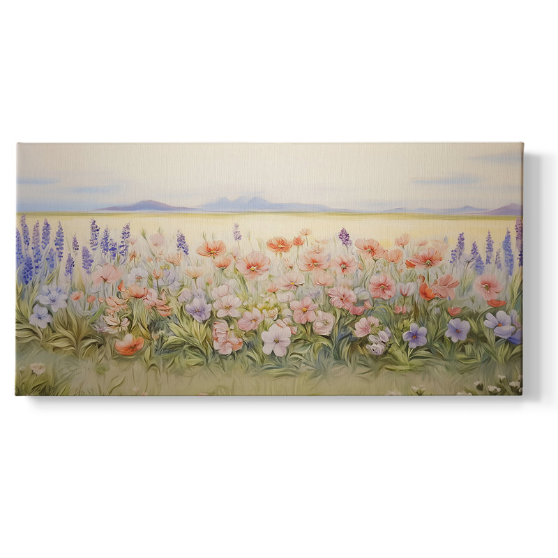 Botanical Series-CCXLIV- Toile tendue avec châssis tendue, prête à être accrochée, H 17 po x l 33 po, Doré
