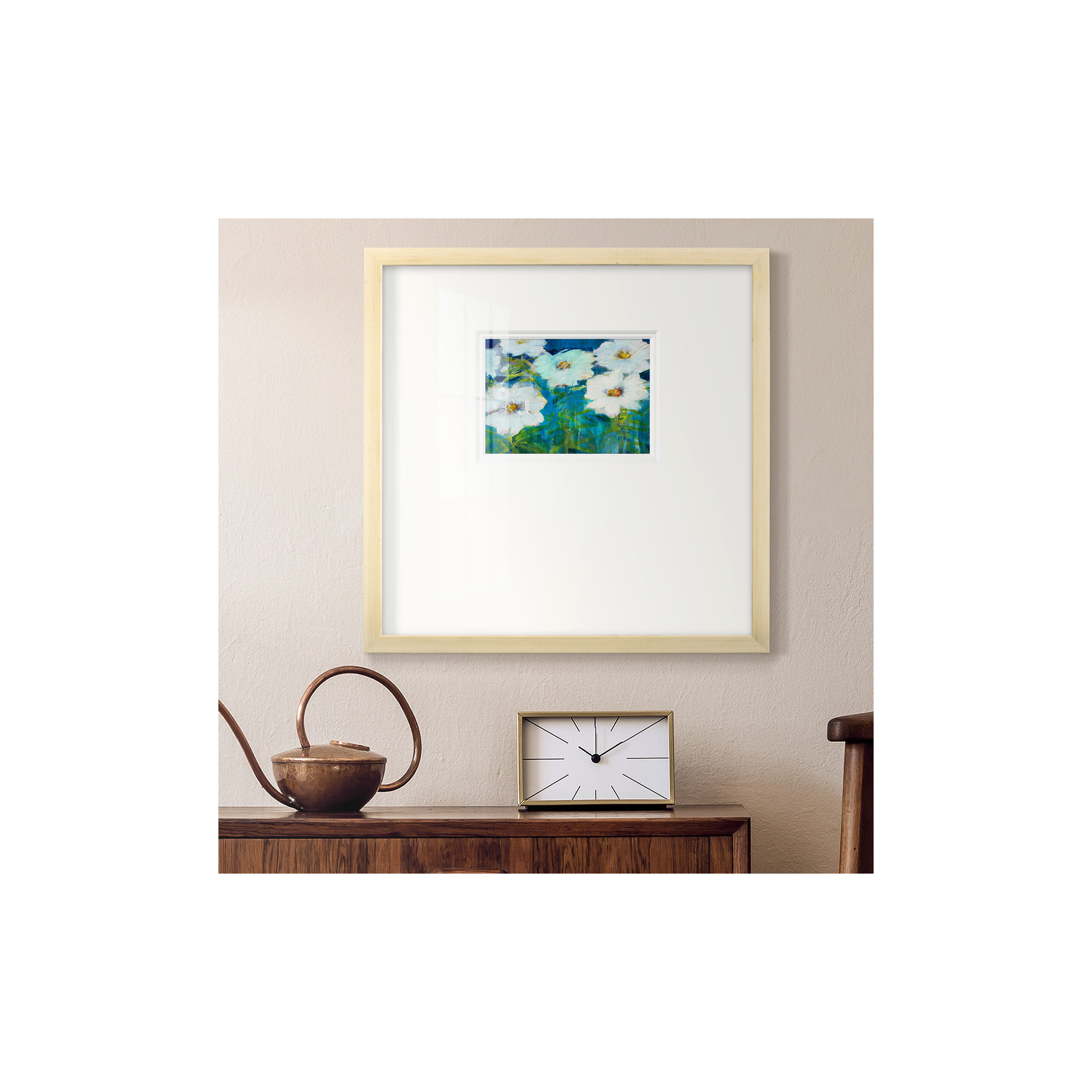 Field Day, Natural Frame, 17" H x 17" W x 1.25" D