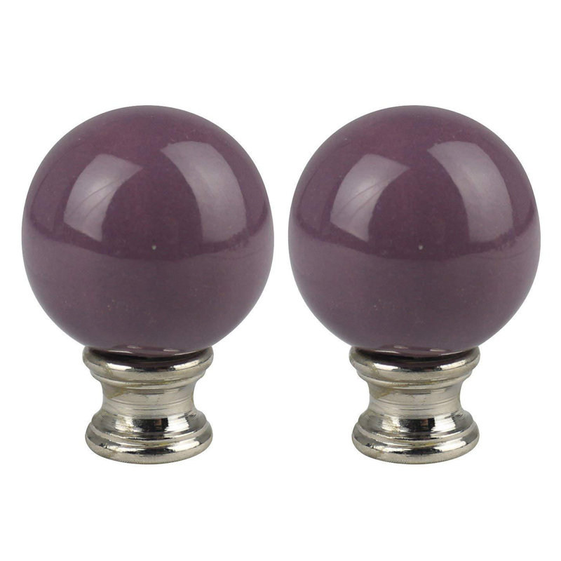 Dieugrand Ceramic Ball Lamp Finial, Purple