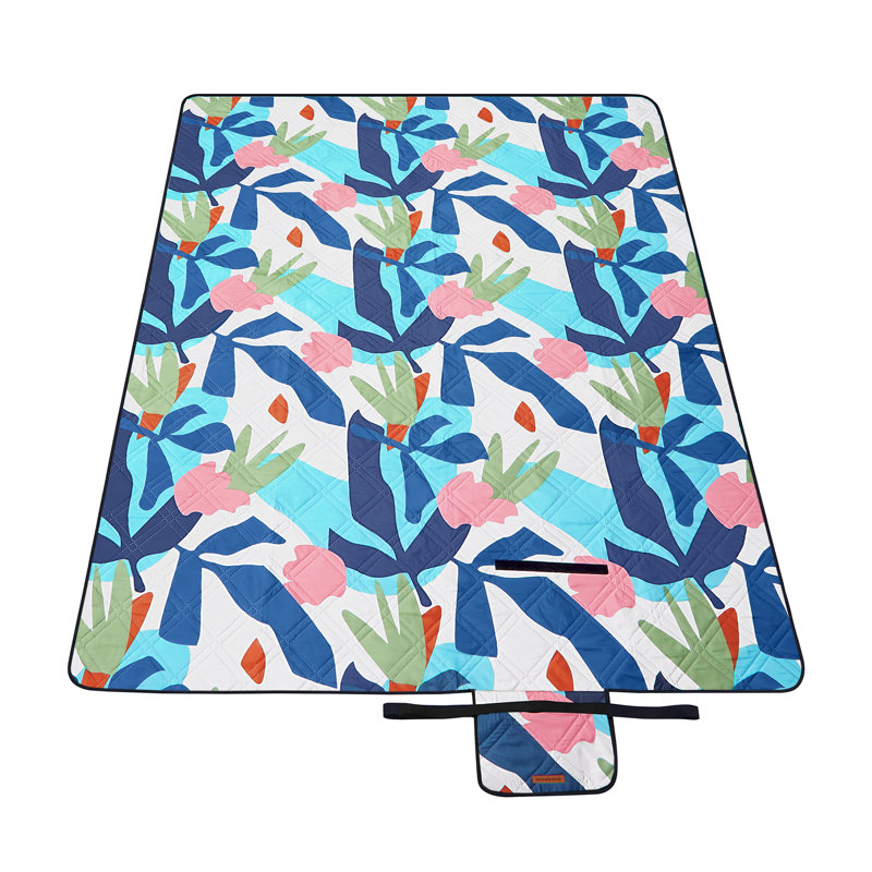 Picnic Blanket, Large Waterproof Picnic Mat For Camping, Park, Garden, Beach, Machine Washable, Foldable, Colourful Fern
