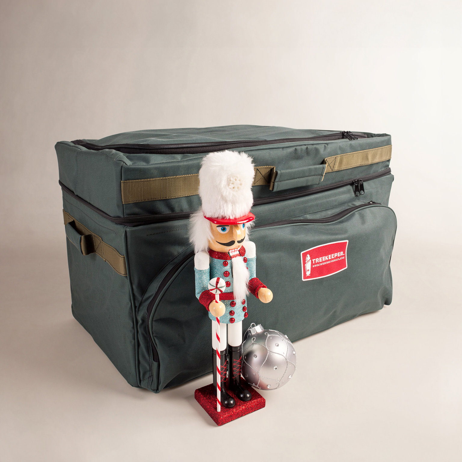 72-Count Ornament Storage Box with Top Pocket