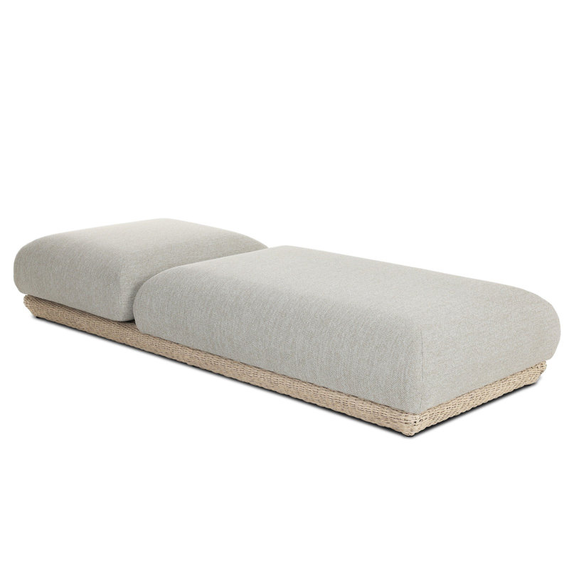 Evander Outdoor Chaise-Ramiro Ecru