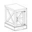 Table de chevet rectangulaire Farmhouse avec porte de grange et tablette de rangement réglable-1193634928