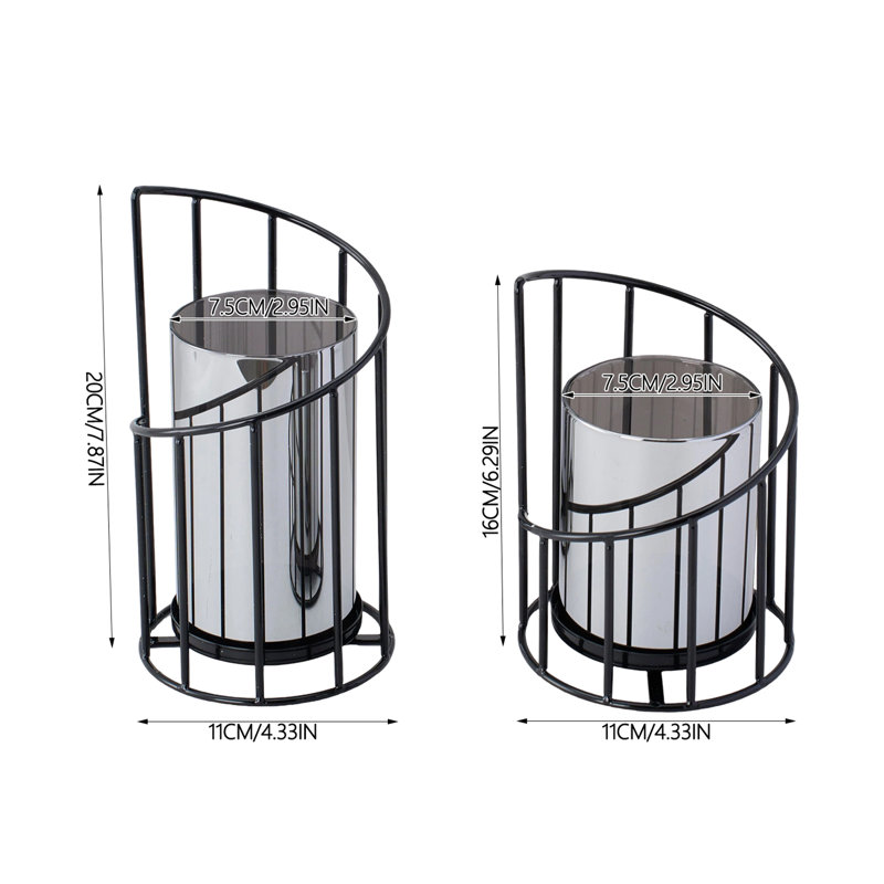 Set of 2 Lantern Candle Holders