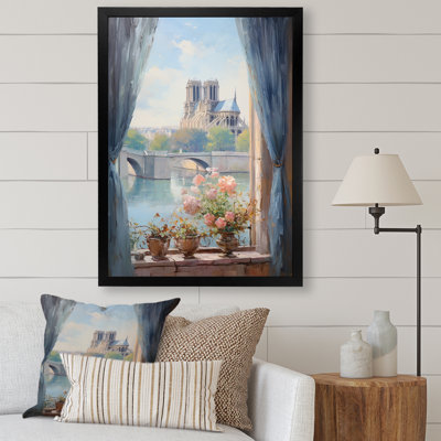 «Notre Dame Of Paris Floral View I - City Paris», art mural