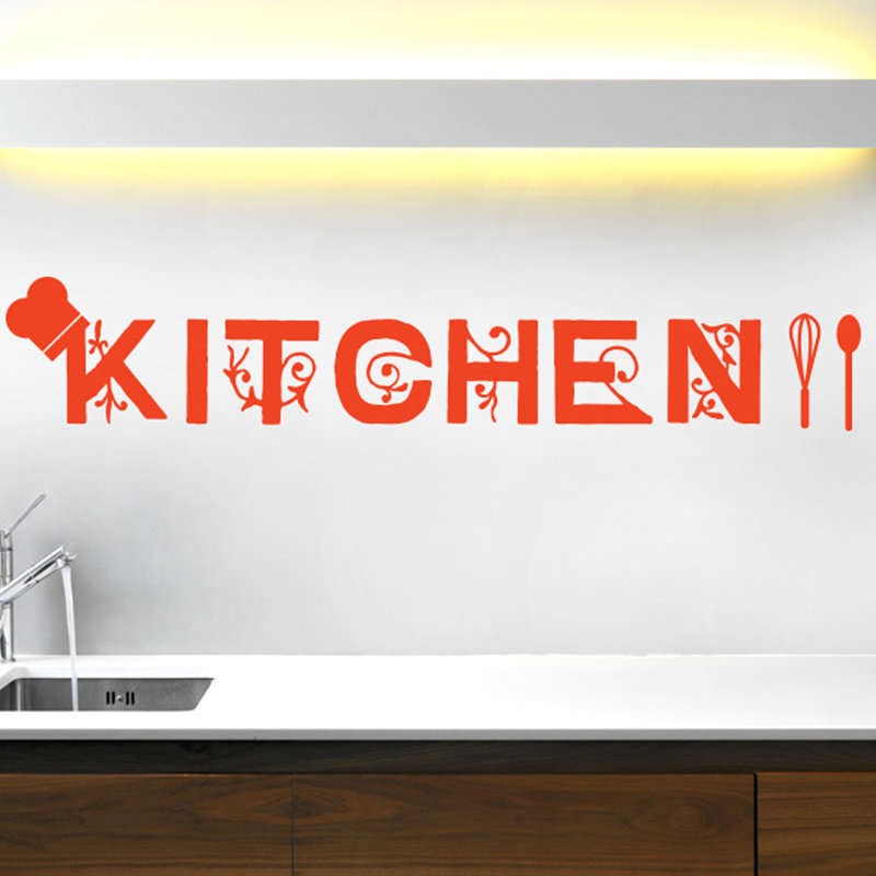 Food & Beverage Wall Decal, Orange, Large