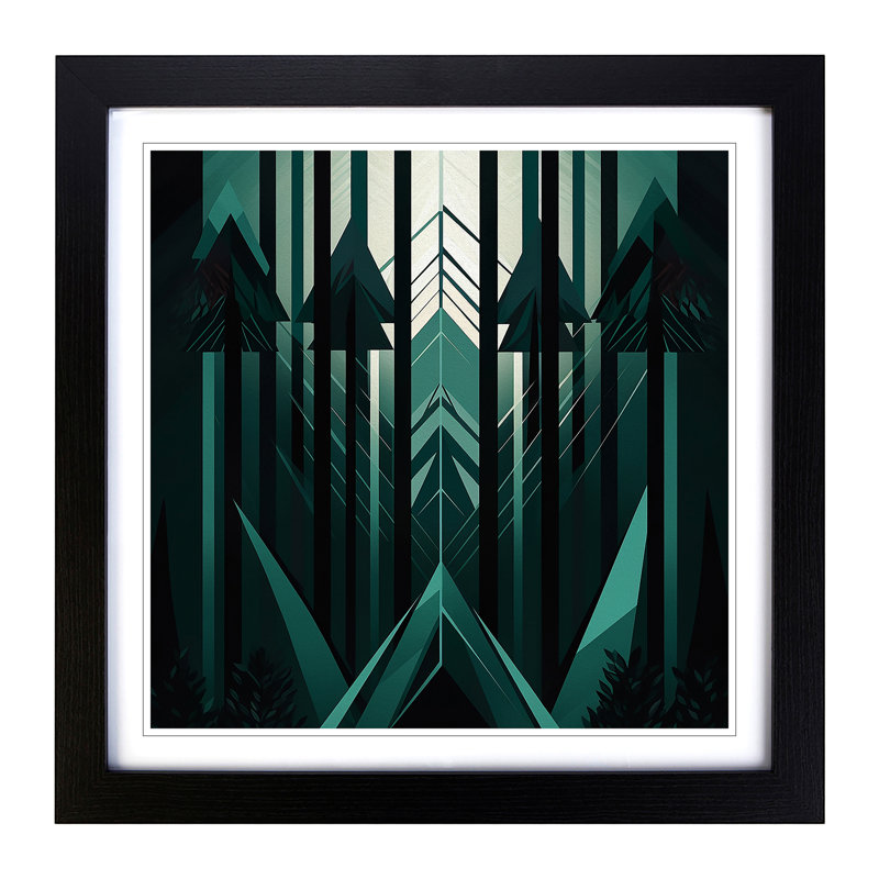 Single Picture Frame Print on Wood, Black