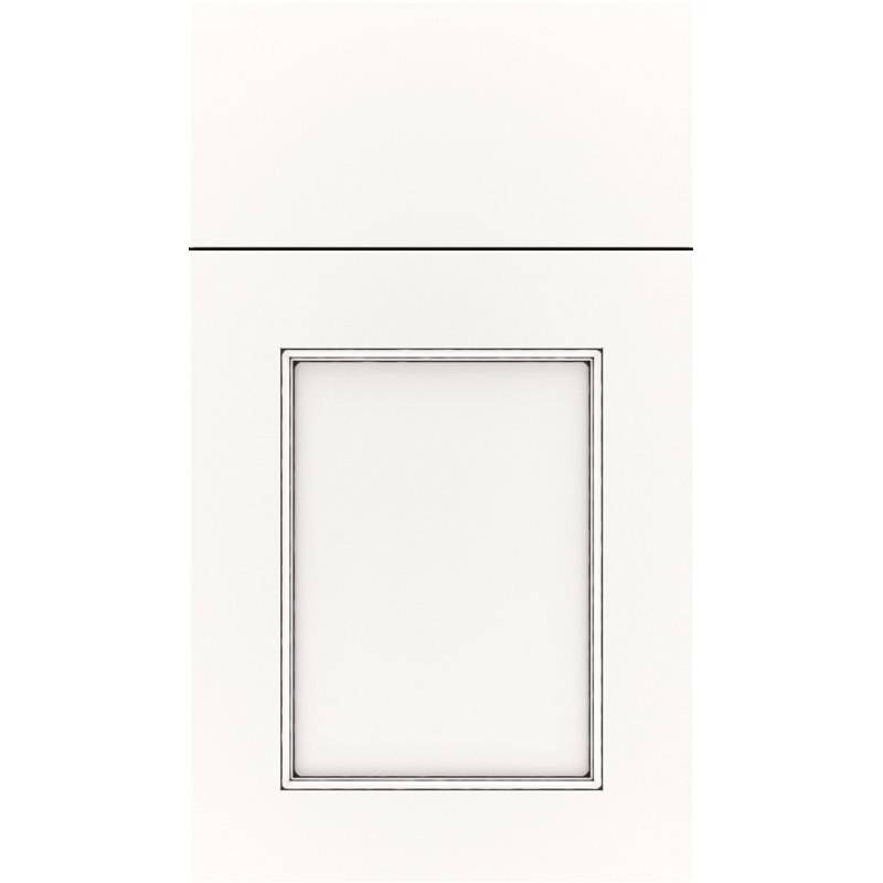 Échantillon de porte d'accès complet Westwood, Whitecap avec glacis noir, Érable