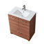 Ensemble de meuble-lavabo simple 30 po rouge moderne