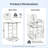 3-Piece HDPE Bar-Height Patio Set, 42.1" Square High Top Pub Table With Umbrella Hole + 2 Bar Stools With Cup Holders, All-Weather Outdoor Bistro Set-488914087