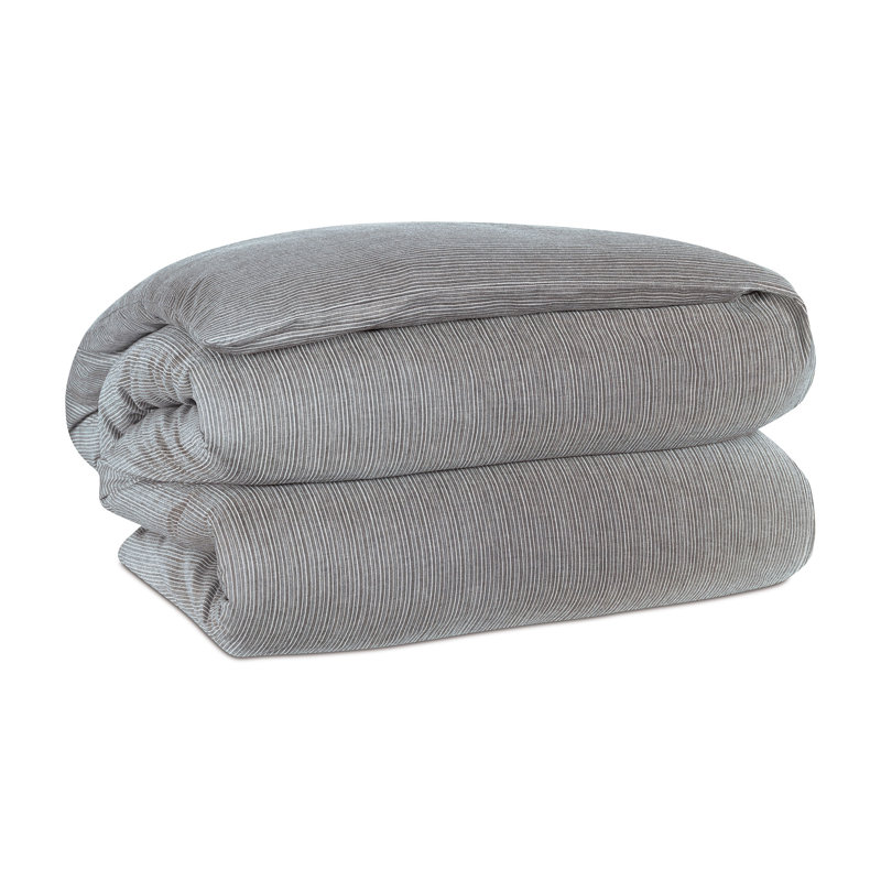 Joaquin Modern & Contemporary Cotton Striped Duvet Cover, Daybed Duvet Cover + 2 King Shams