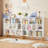 10 Cube Bookshelf,3 Tier Modern Wide Bookcase With Legs,Mid-Century Wood Bookshelves Storage，Retro Large Book Case,Freestanding Organizer Display Shelf For Bedroom,Living Room,Office-2127432903-2127432905