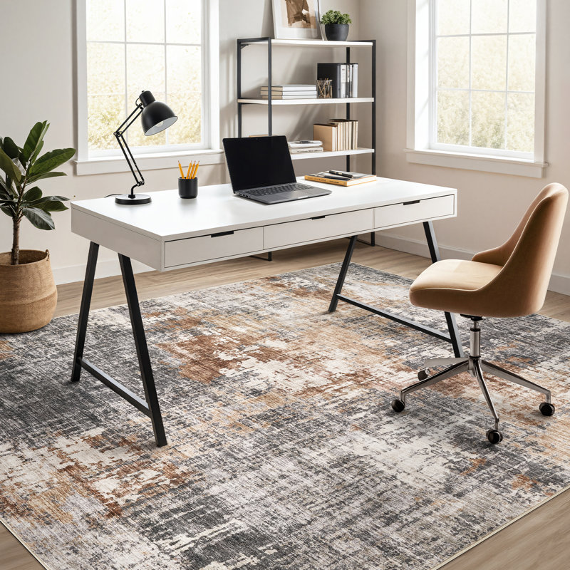  Dagmar Area Rug Living Room Rugs Washable Large Soft Indoor Neutral Modern Abstract Low Pile Rug Carpet for Bedroom Dining Room Farmhouse Home Office