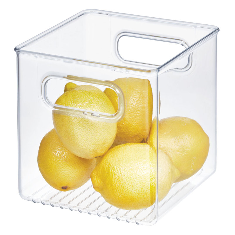 Clear BPA-Free 6x6x6 Storage Bin with Handles