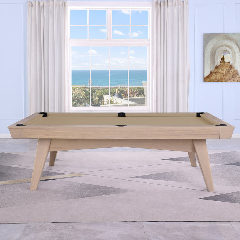 Table de billard en ardoise avec plateau de salle à manger ModArt, Chameau, Bois flotté, 7 pi