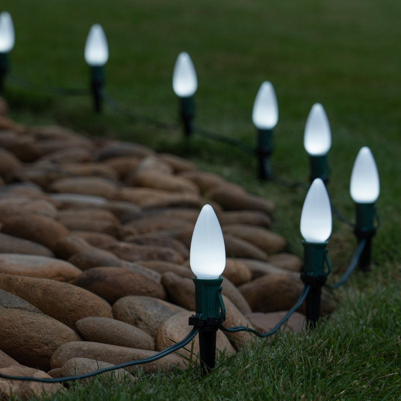 Plug-in Pathway Light, White, 100 feet