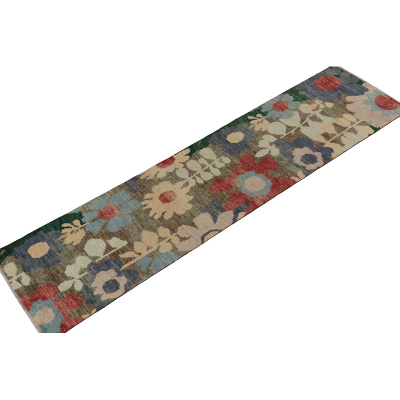 Rug & KilimS Contemporary Runner In Multicolor Floral Pattern