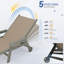 Chaise longue inclinable en PEHD – Ajustable en 5 positions avec porte-gobelet et roulettes (lot de 2)-371788648-371788650-372154595