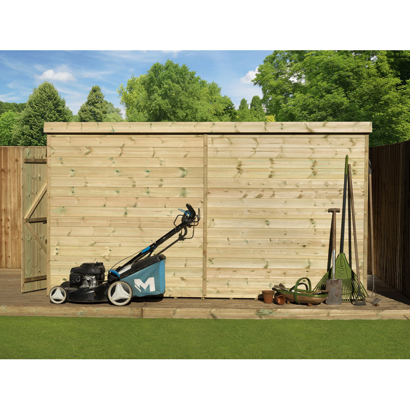 Shiplap Pent Wooden Shed, 203.2cm H x 274.32cm W x 243.84cm D