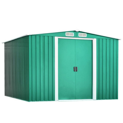 Upgrade Lockable 8 ft W x 6 ft D Apex Metal Shed