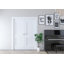 Porte intérieure simple pré-suspendue en composite apprêté à droite avec noyau blanc à droite-91485613-91485606-93861294
