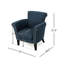 Splendide fauteuil club bleu marine avec base en bouleau confortable et attrayante