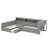 Twin-Sized L-Shaped Platform Bed With Trundle And A Single Drawer-382585226