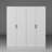 Modern White Wardrobe with Numerous Shelves, 63.0 x 70.9 x 20.4 inches | 100% Melamine Coated Particle Board, Thickness: 0.7 inches | Wall-Mountable, Stylish Storage Solution for Any Bedroom or Living Space-1406632111-1391135751