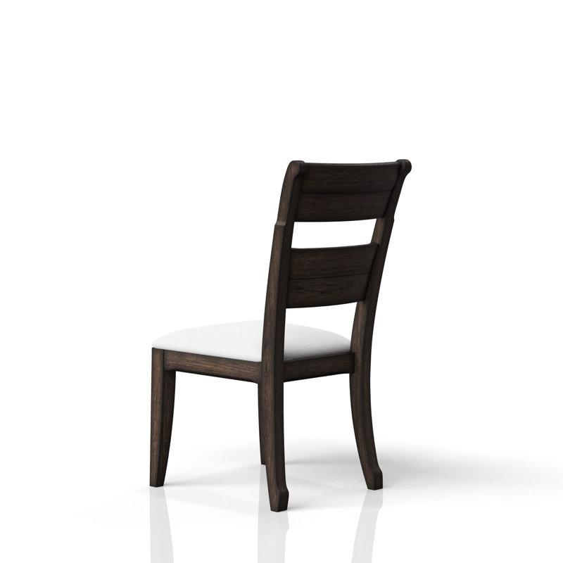 Chaise d'appoint rembourrée chocolat avec structure en mélange de bois et de tissu