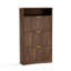 Armoire à chaussures 54,4 po en noyer à 3 tiroirs pour vestibules étroits-766631338