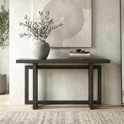 Console rectangulaire en aulne de 55 po de large Breslow