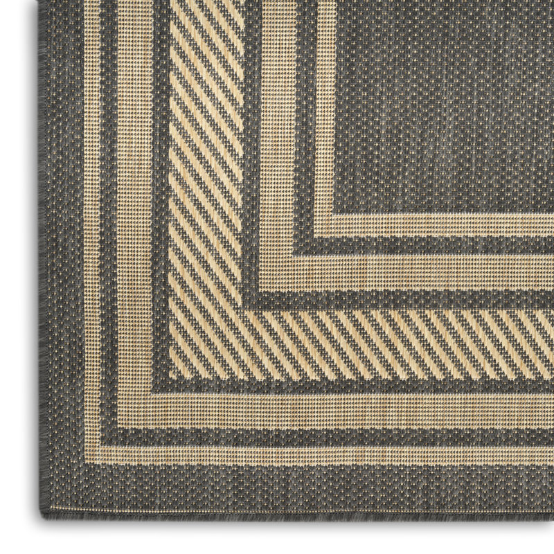 Dippold 2' x 3' Charcoal Modern Rug, Charcoal, Rectangle 2' x 3'