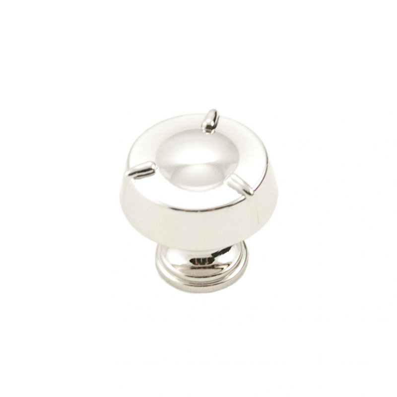 Fullerton Knob, Polished Nickel, 1.25" H x 1.25" W x 1.13" D
