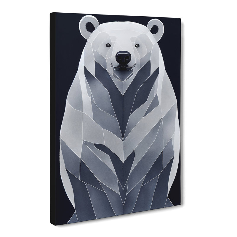 Spenser Polar Bear Neoplastic - Wrapped Canvas, 76cm H x 50cm W x 3cm D