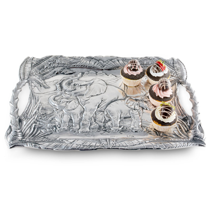 Elephant Metal Decorative Tray