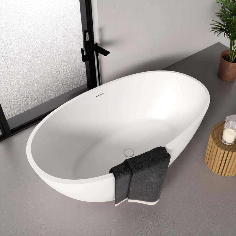 Baignoire autoportante 67 po x 31,5 po, Blanc