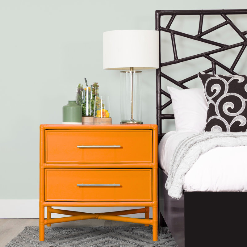 Venice 2 - Drawer Nightstand, Citrus Orange