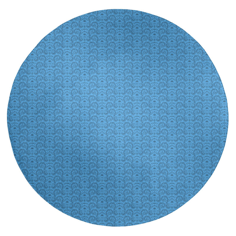 Chenille Indoor Rug, Round 5'