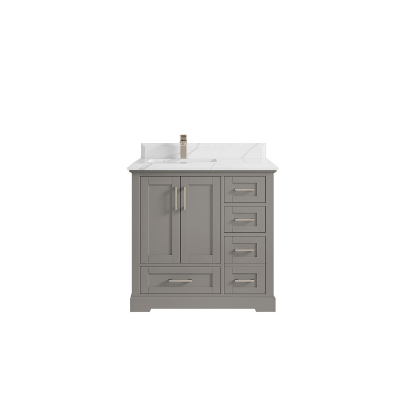 Boston 36 po X P 22 po Meuble-lavabo de salle de bain D, Calacatta Laza