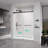 56-60*76" Double Sliding Frameless Soft-Close Shower Door With Premium(8Mm)Thick Tampered Glass And Easy-Cleaning Coating-118574670